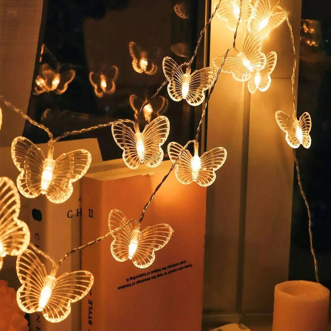 3 Meters 20 Lights Butterfly Christmas Decoration Light String - My Store