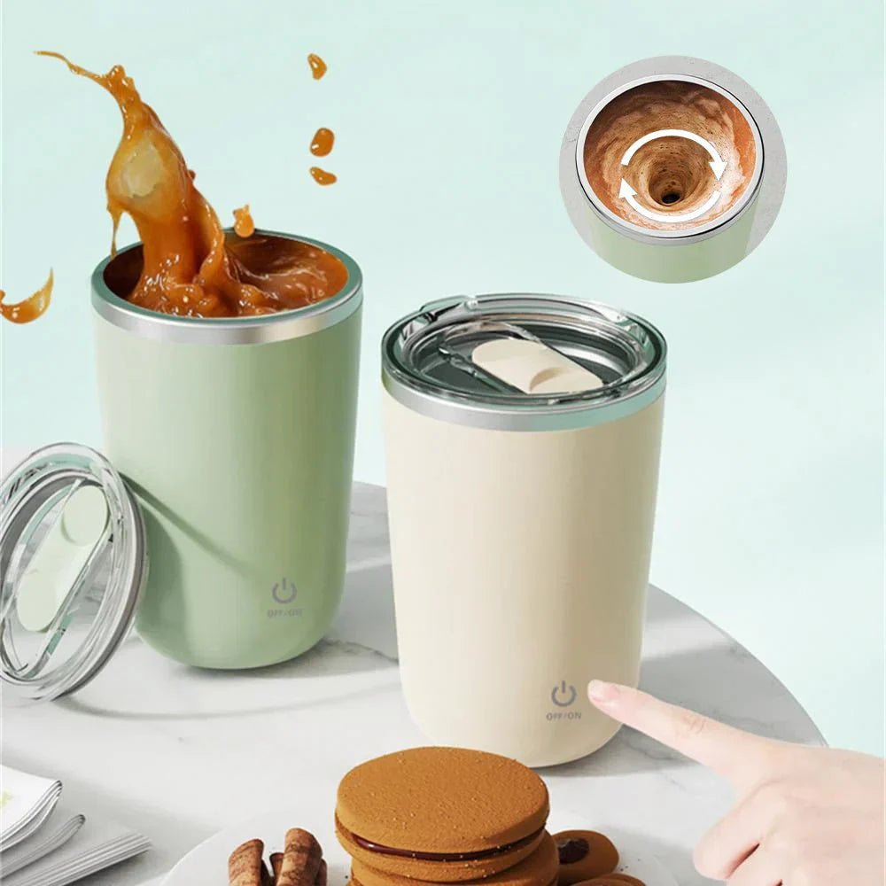 350ml Automatic Self Stirring Mug Coffee Milk Juice Mixing Cup Electric Stainless Steel Lazy Rotating Mug Magnetic Stirring Cup Kitchen Gadgets - My Store