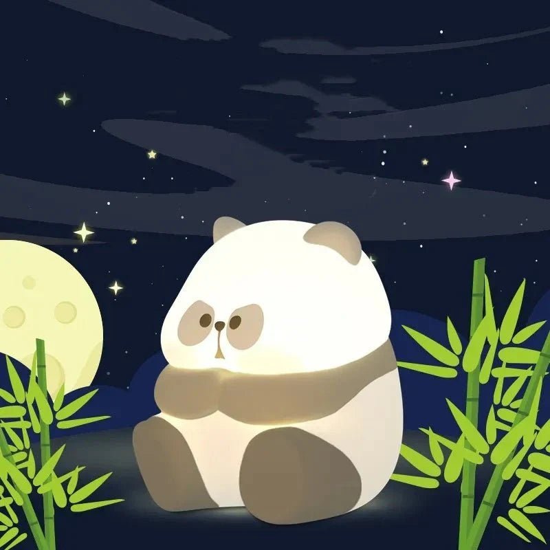 Creative Fashion Panda - shaped Lamp Silicone Night Light Home Decor - My Store