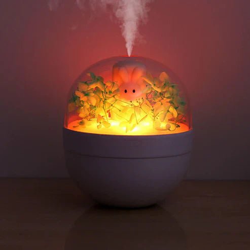 Creative Sweetheart Rabbit DIY Humidifier USB Mini Home Air Purifier Air Mini Cool Mist Preserved Flower Humidifier Preserved Flowers - My Store