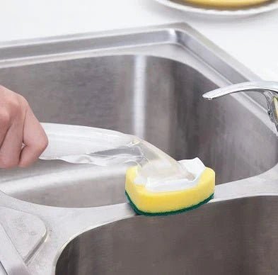 New Injection Water Brush Cleaning Non - stick Kitchen Oil Pot Brush Sponge Tableware Brush Odorless Cleaning Promotion - My Store