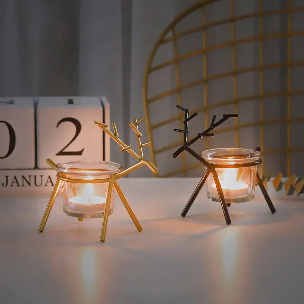 Wrought Iron Fawn Candle Holder - My Store