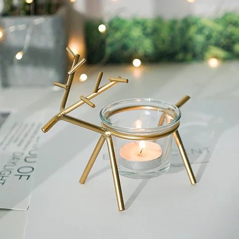 Wrought Iron Fawn Candle Holder - My Store