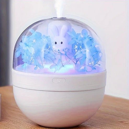 Creative Sweetheart Rabbit DIY Humidifier USB Mini Home Air Purifier Air Mini Cool Mist Preserved Flower Humidifier Preserved Flowers - My Store